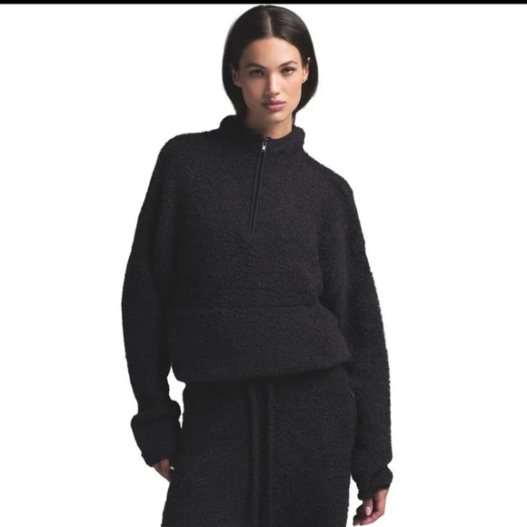 NEW SKIMS COZY KNIT HALF ZIP PULLOVER ONYX L/XL - Picture 2 of 5